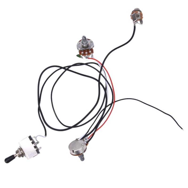 VGEBY Guitar Wiring Harness, 3 Way Toggle Switch One Volume One Tone Jack for Electirc Guitar Bass - Image 3
